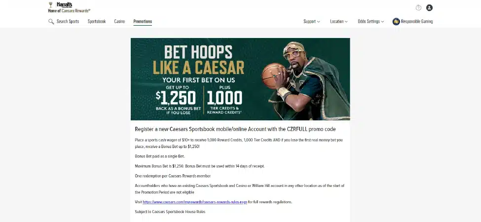 Caesars Sportsbook promotions