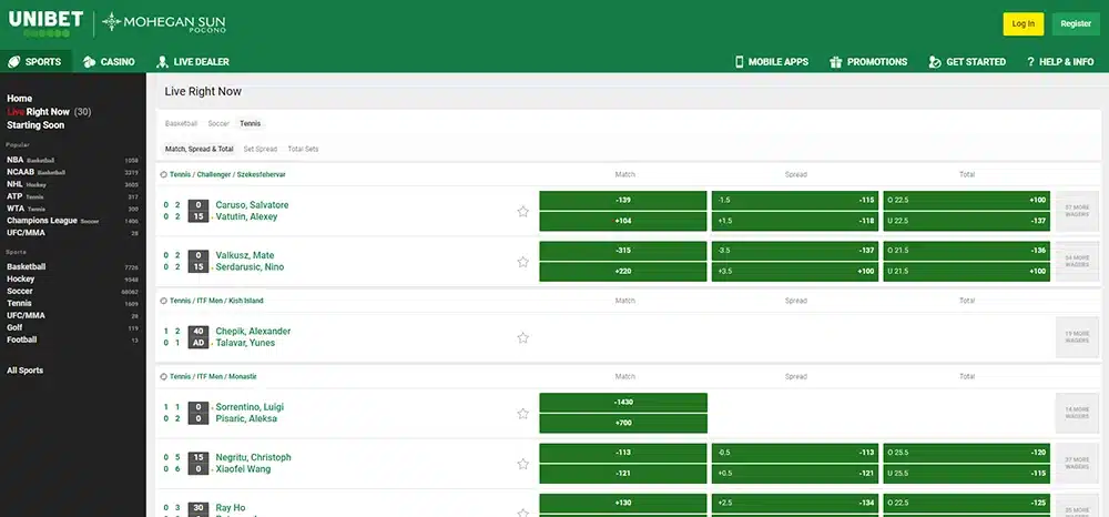 Unibet live sports betting